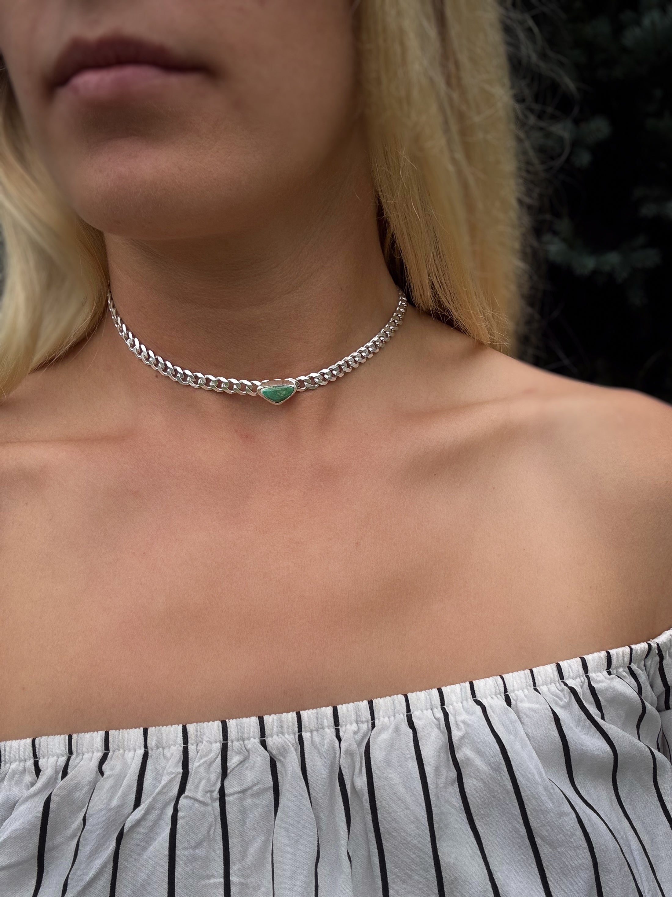 Sonoran Turquoise Curb Chain Choker