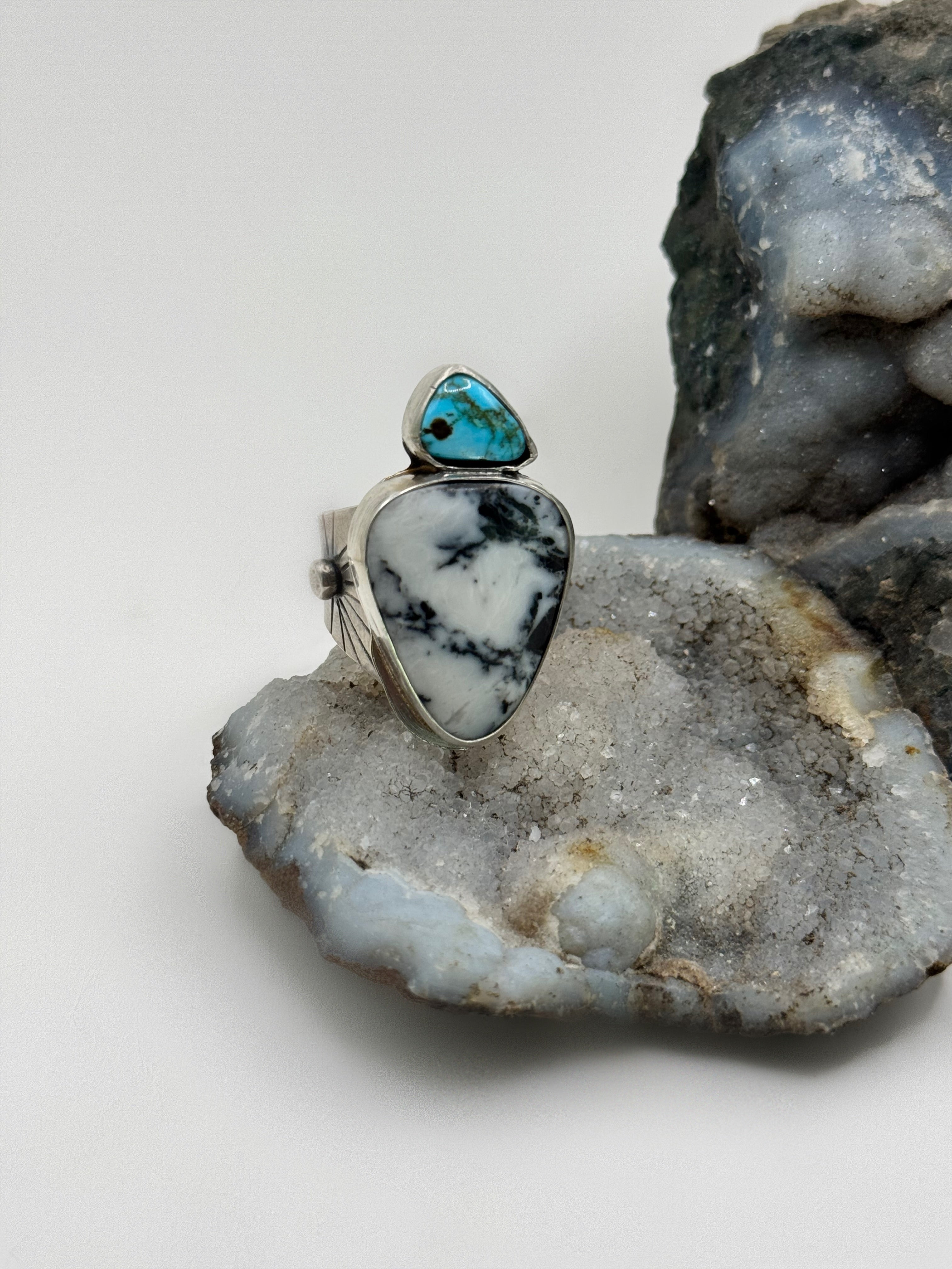 Blue and Buff Ring (size 7.25)