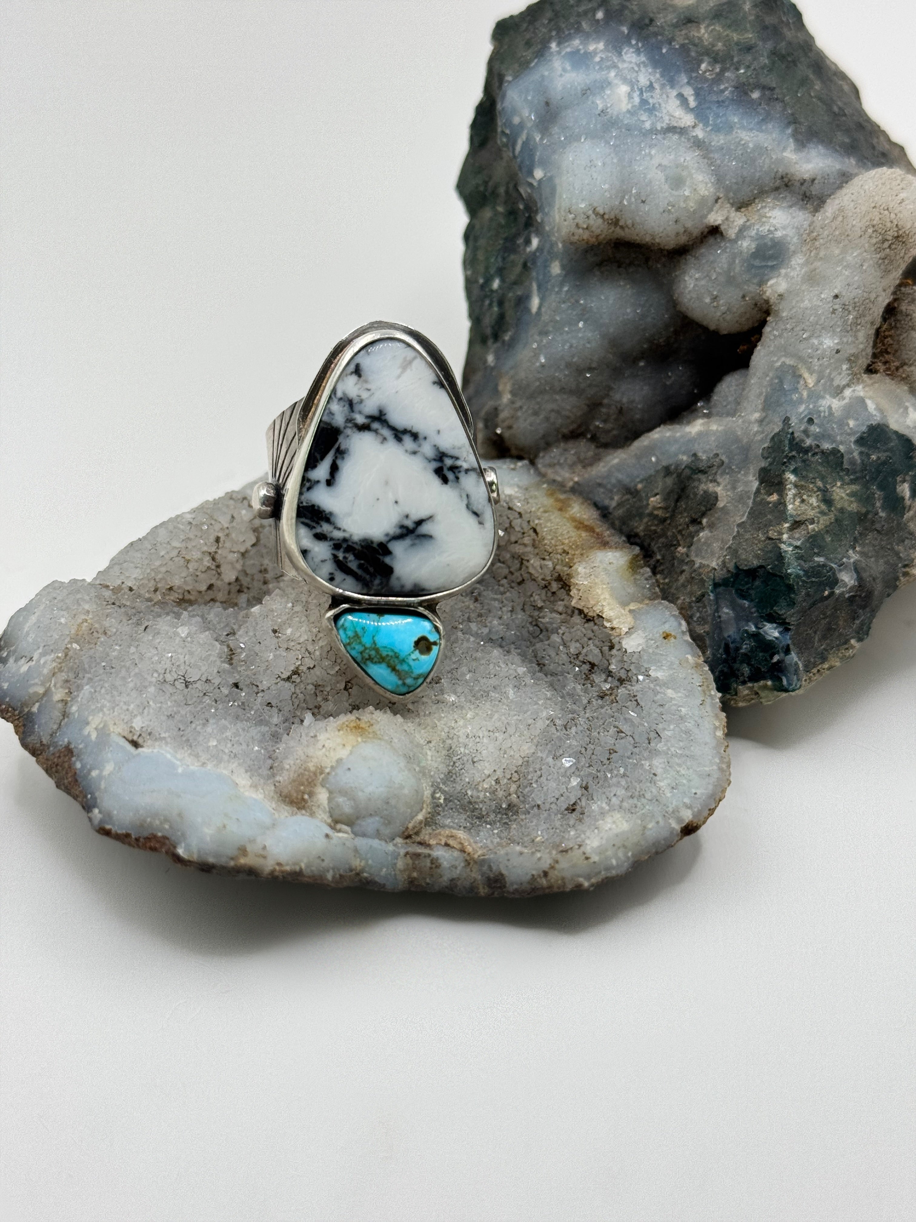 Blue and Buff Ring (size 7.25)