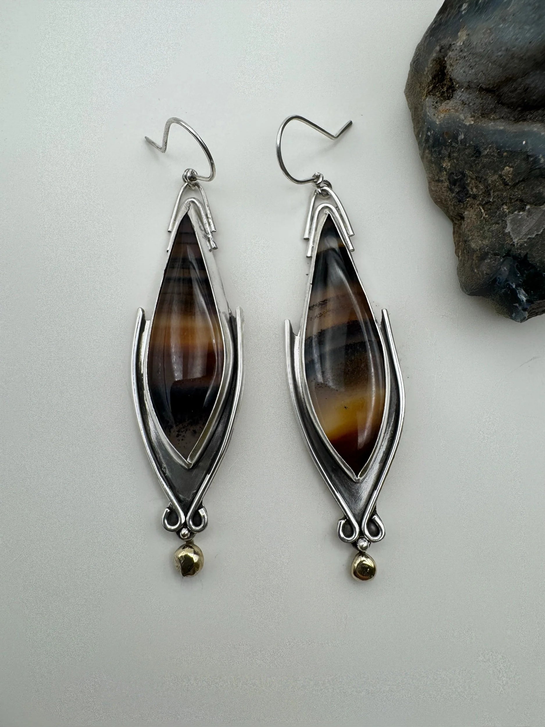 Agate Window Earrings
