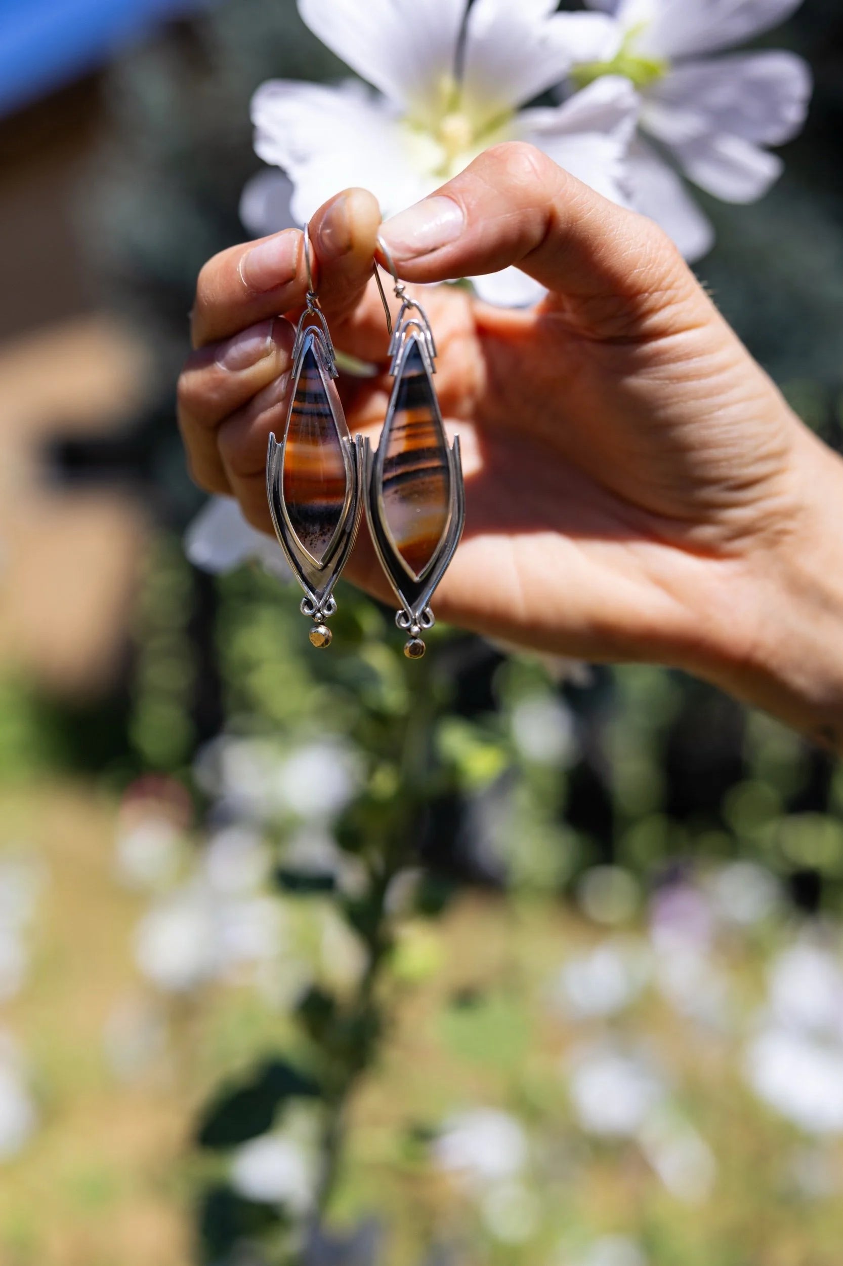 Agate Window Earrings