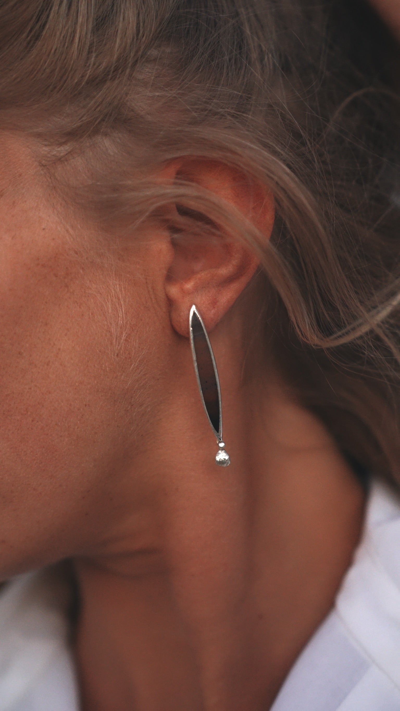 Stone & Ball Earrings
