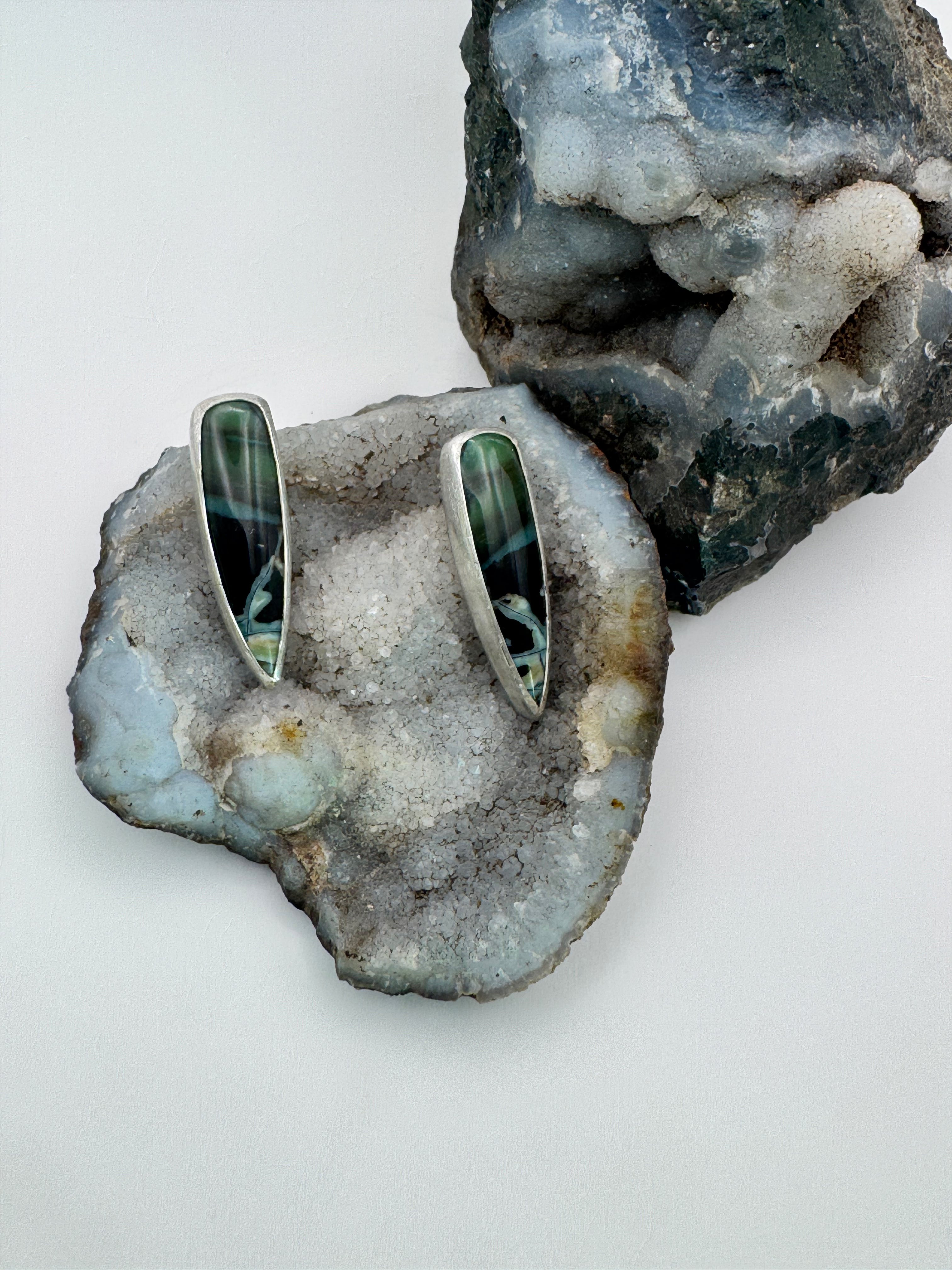 Opal Wood Earrings #1