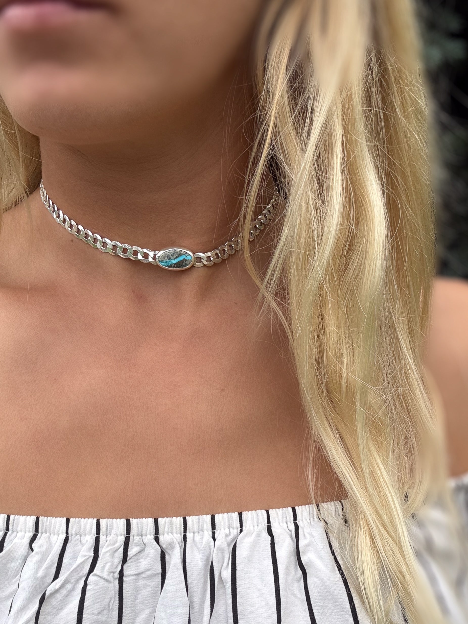 Royston Ribbon Curb Chain Choker