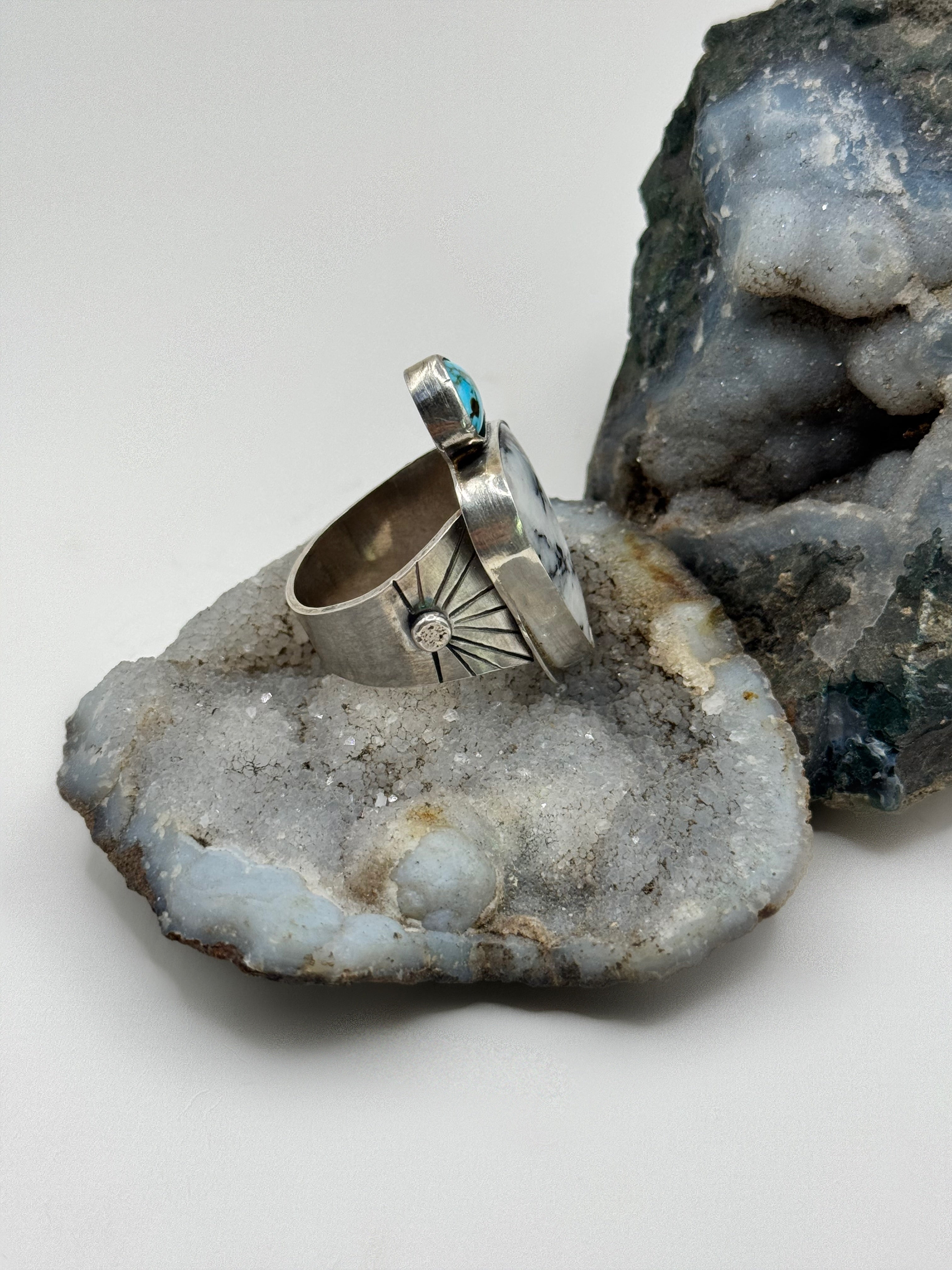 Blue and Buff Ring (size 7.25)