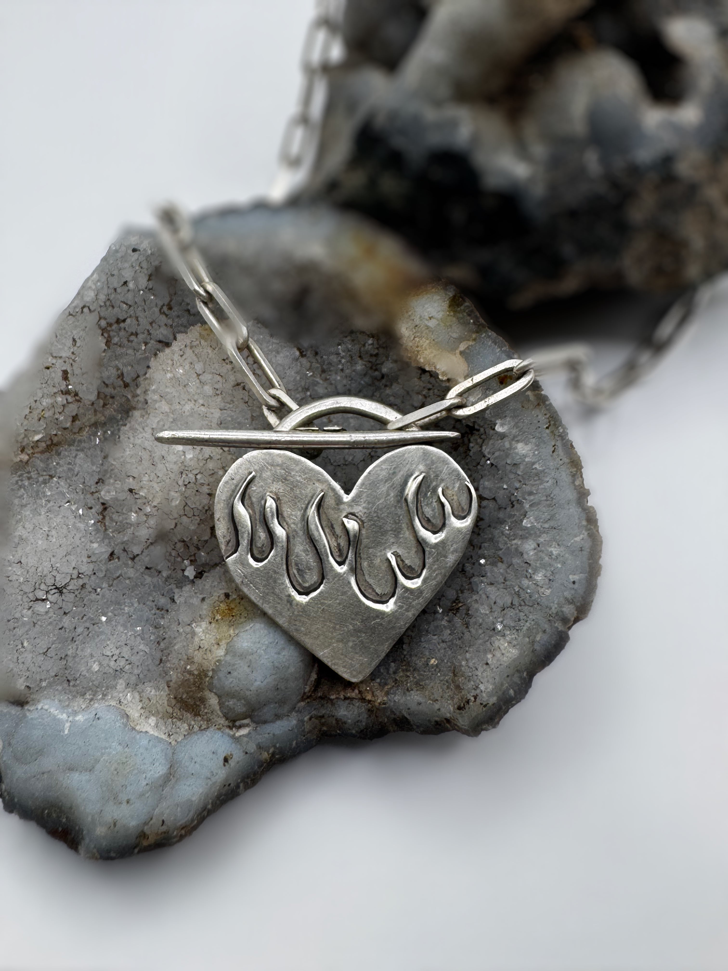 Silver Flame Necklace