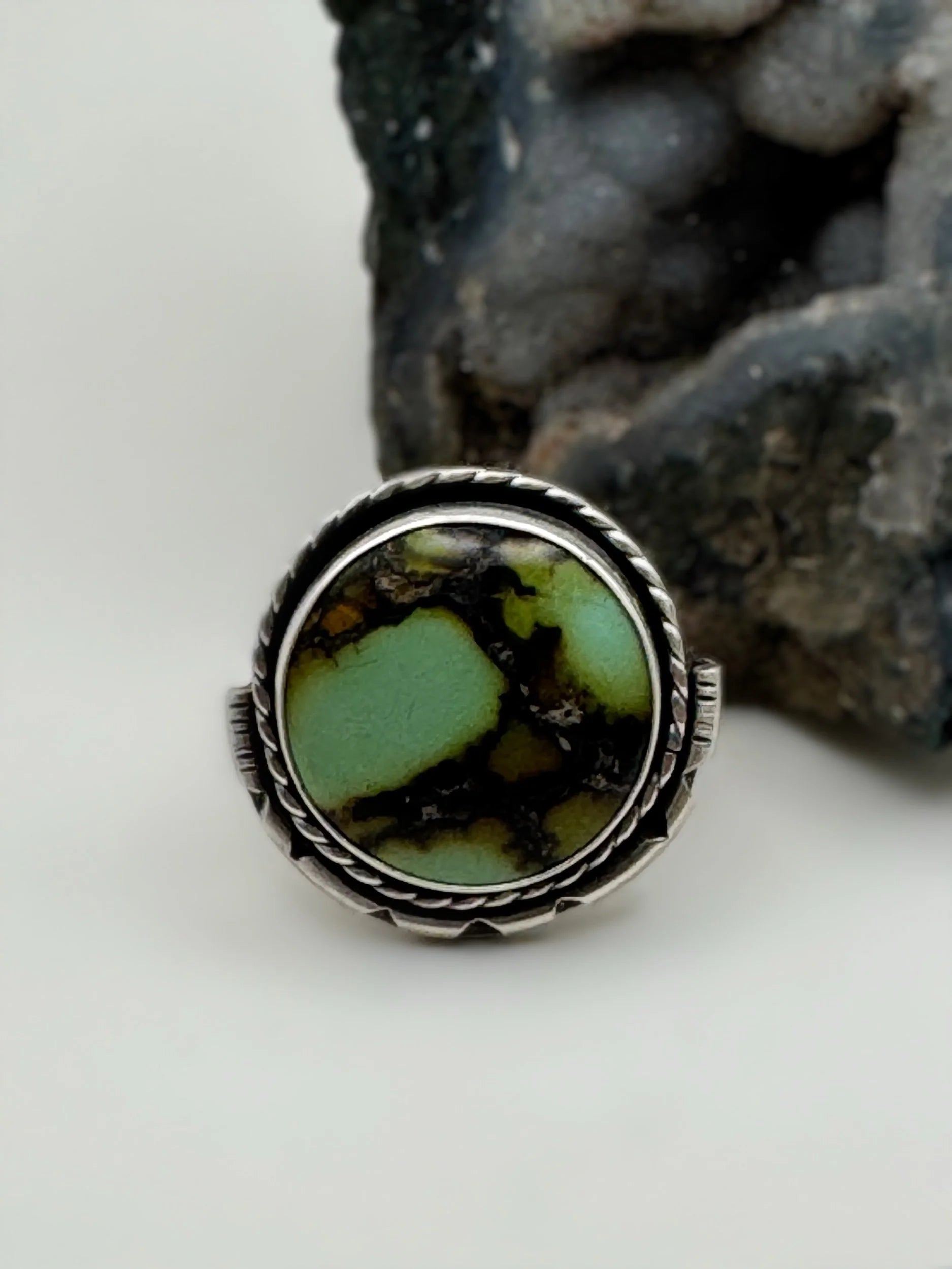 Turquoise Thick Band Ring (SIZE 7)