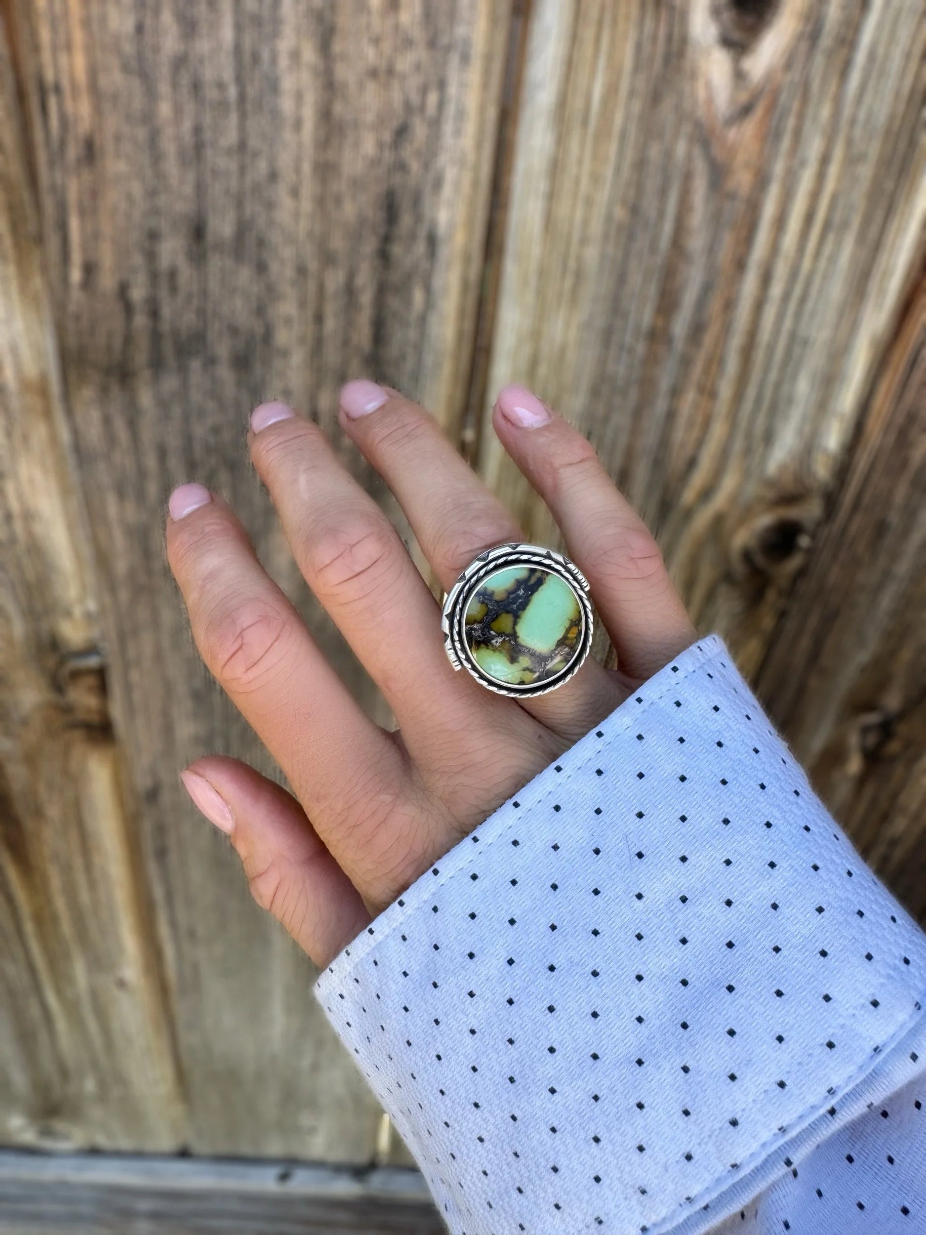 Turquoise Thick Band Ring (SIZE 7)